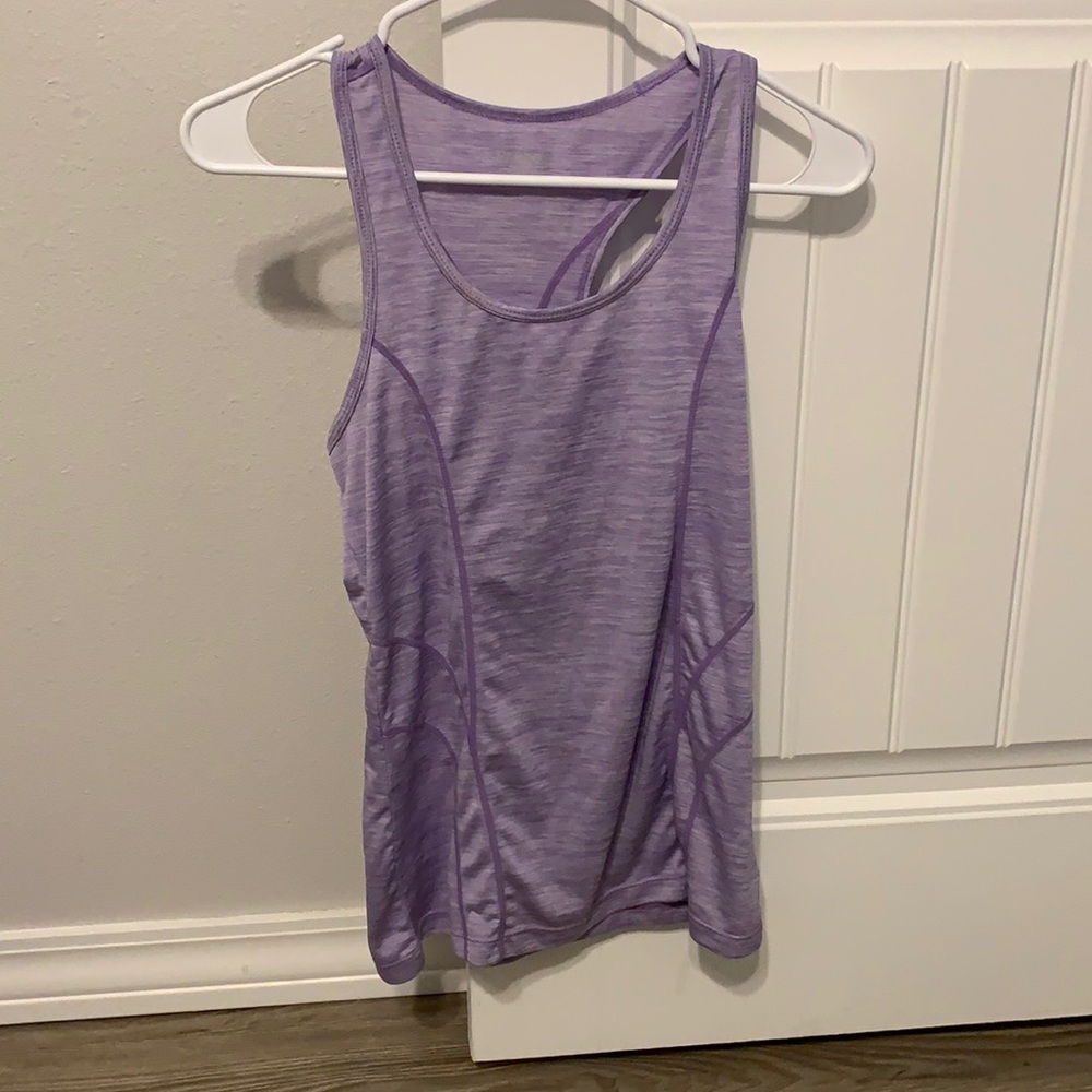 Purple Reebok Racerback Tank Top